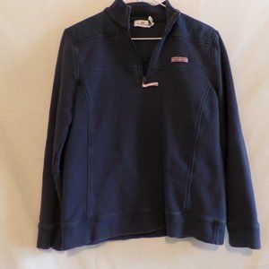 Vineyard Vines Women’s Navy Blue ¼” zip Shep Sweatshirt – Size M